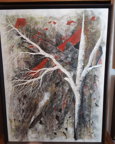 30" x 40" Abstract RL Lathrop-SOLD